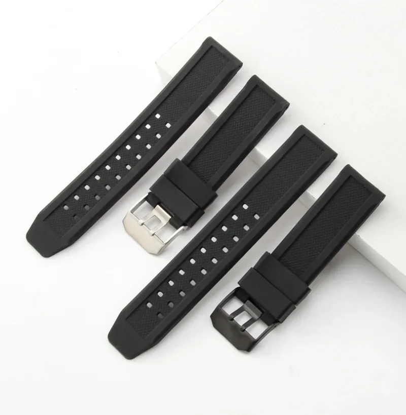 23mm Silicone Rubber Strap for Luminox Military 7251 3050 Watch Band Black White Men Women Sport Waterproof Bracelet Accessories