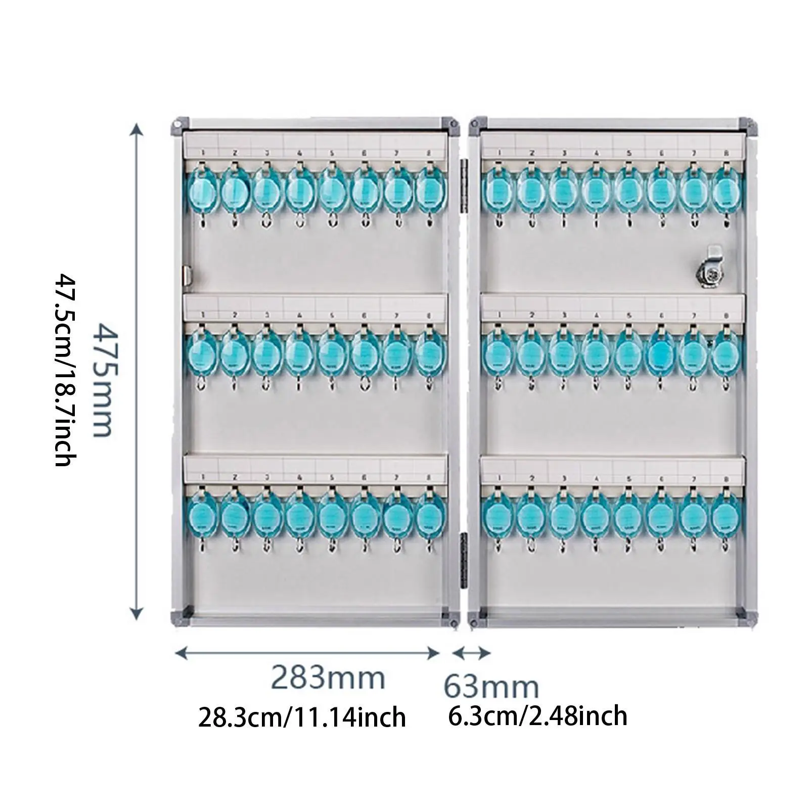 Metal Keys Management Box Lockable Easy to Install Key Management System