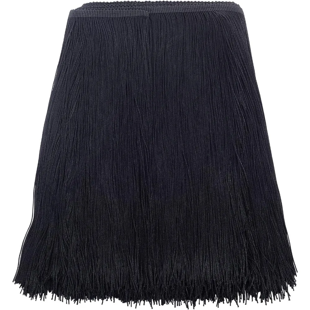 10.4 Yards Polyester Tassel Fringe Trim 11 inch Wide Sewing Fringe Trim Lace Long Lenth Polyester Tassel for DIY Latin Dress