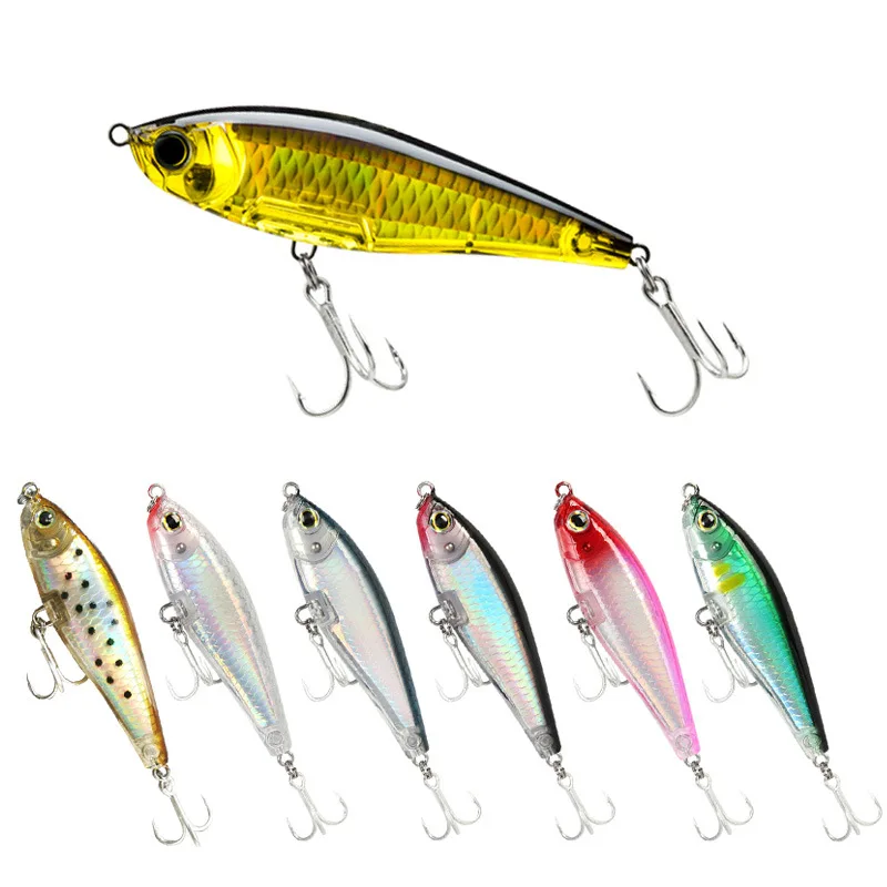 70mm 7.8g 3D Inshore Twitch Bait Lures Saltwater Trout Fishing Freshwater Long-range Bait Pencil Pesca Floating Minnow Wobblers