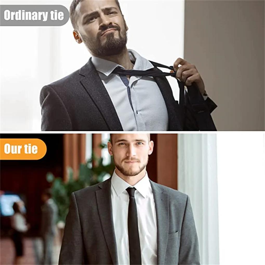 2 個男性スーツネクタイ父ギフト調節可能なドアマン制服結婚式婚約ネクタイ葬儀カジュアル卒業パーティーアクセサリー