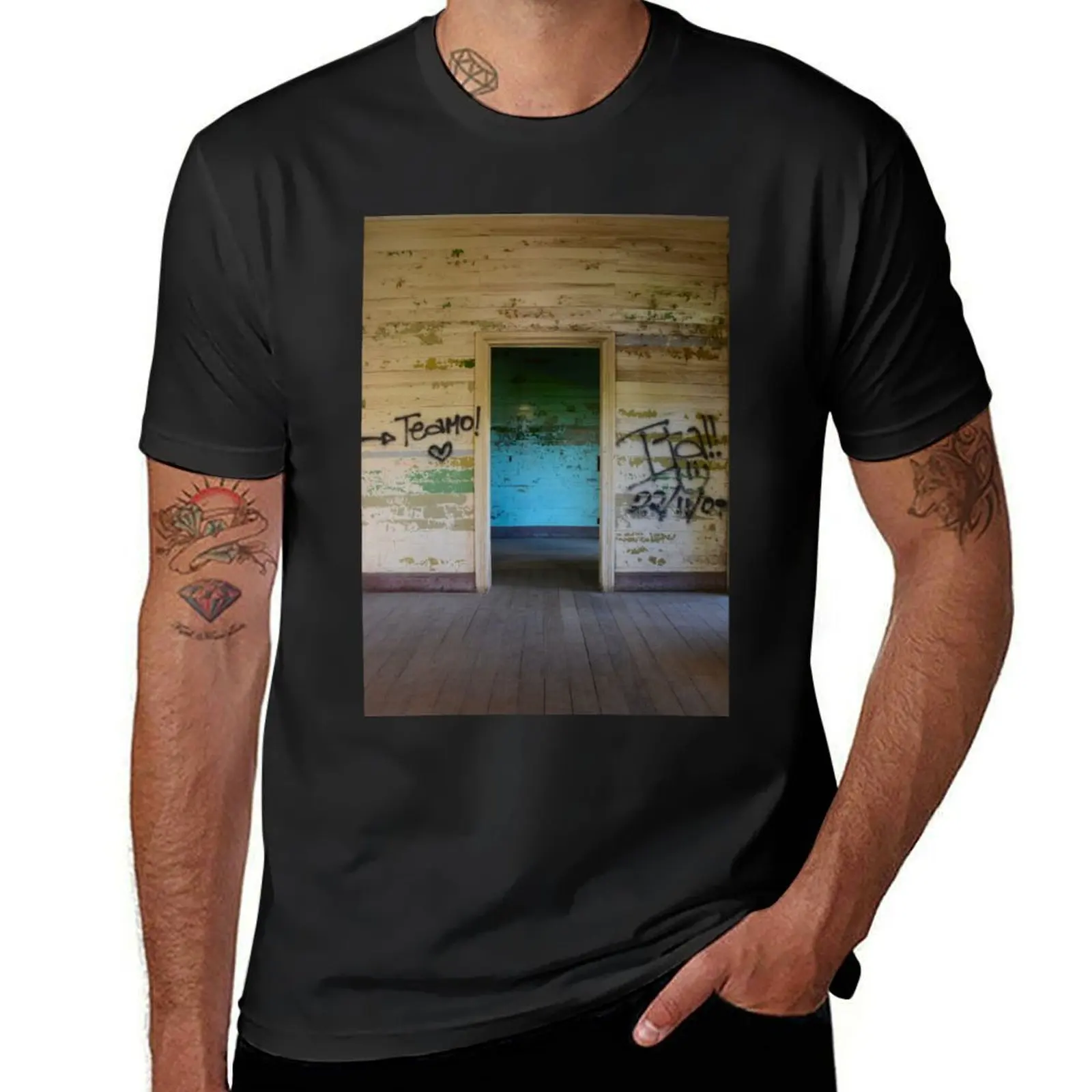 Blue Room - Abandoned Sanatorium in Costa Rica T-Shirt summer clothes blacks shirts graphic tees mens graphic t-shirts anime