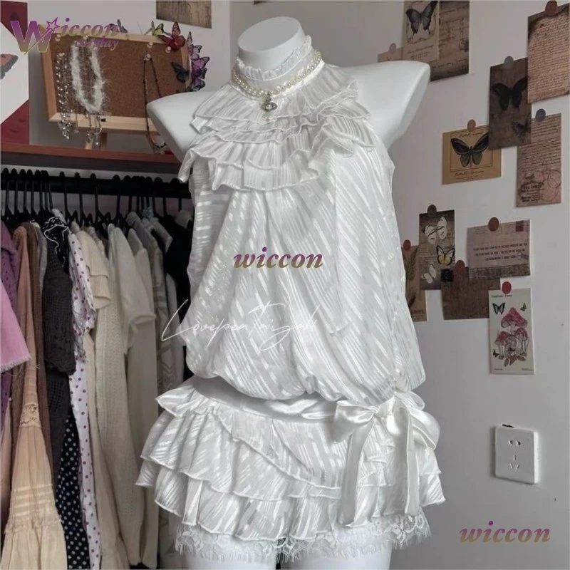 زي أنيمي نانا كوماتسو نانا نمط Ichinose تأثيري حلي الوردي خمر الزي الرجعية تنورة Bowknot الرسن الدانتيل العلوي المتدرج #5