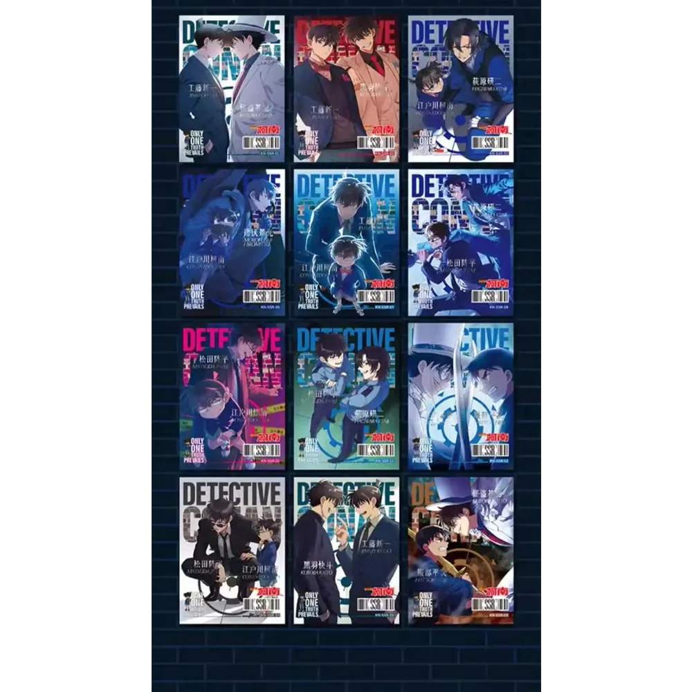 Detective conan coleção cartões anime ip cena clássica cartões de ilustração colorida requintado criativo periférico presentes para fãs