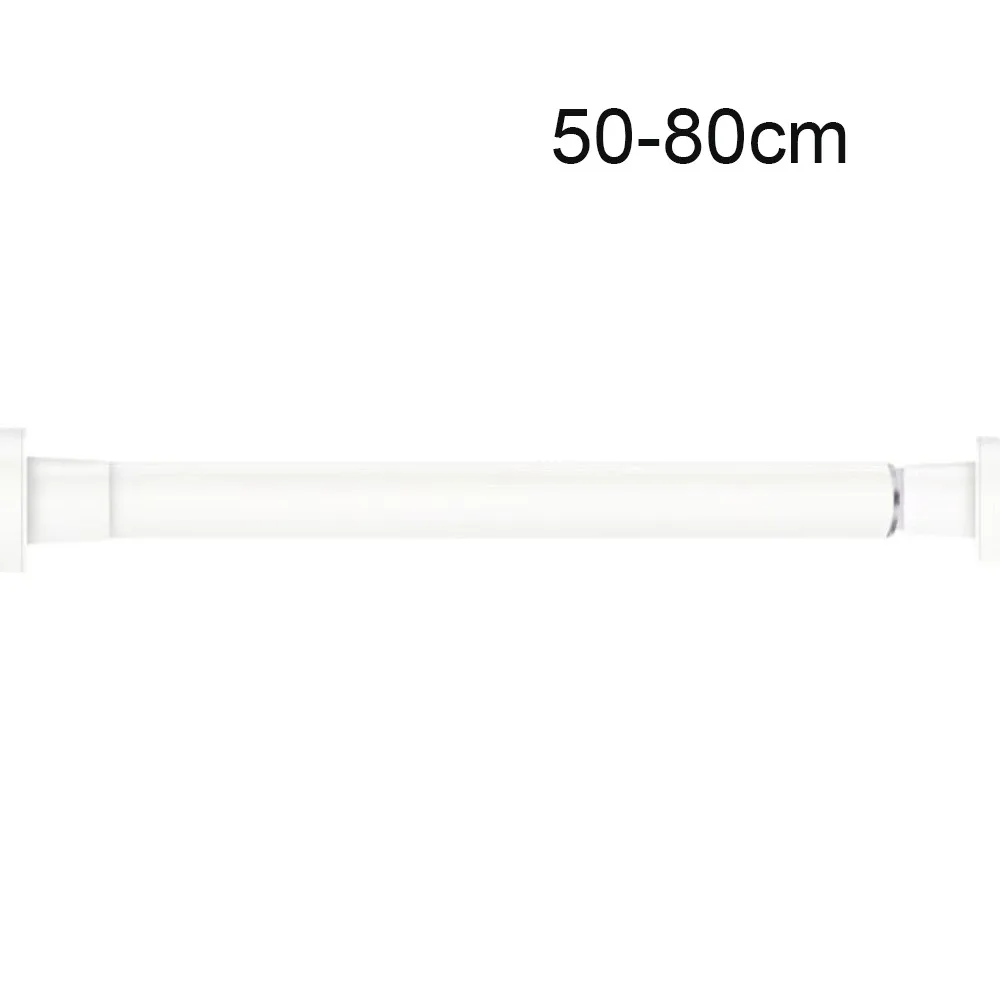 

Metal Telescopic Door Curtain Rod No Drilling Multi-functional Spring Curtain Rod Adjustable Length Clothes Drying Rack