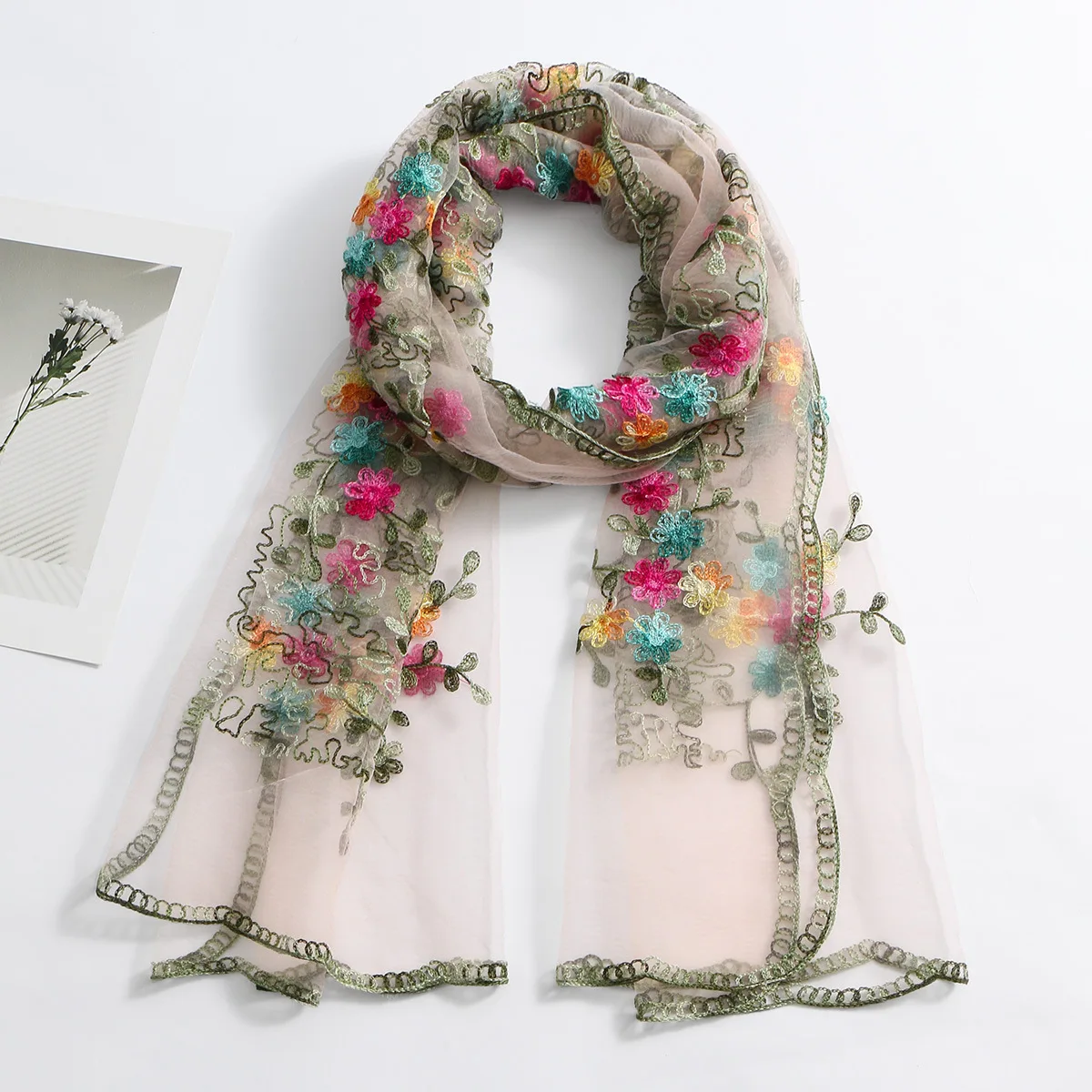 

Fashion Women Lace Embroidery Scarves Long Scarf Muslim Hijab Headscarf Shawl Wrap Bandanas Headband Bufanda Foulard Islamic