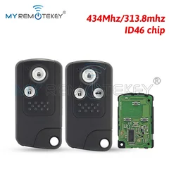 MYREMOTEKEY Smart Keyless Entry Control 313.8/434 Mhz ID46 Chip For Honda CRV Accord Civic Odyssey Intelligent Remote Key Fob