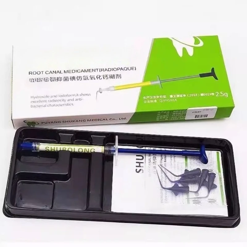 Dentistry Materials Dental Iodoform Calcium Hydroxide Paste Primary Tooth Filling Paste Canal Antibacterial Filling Injection