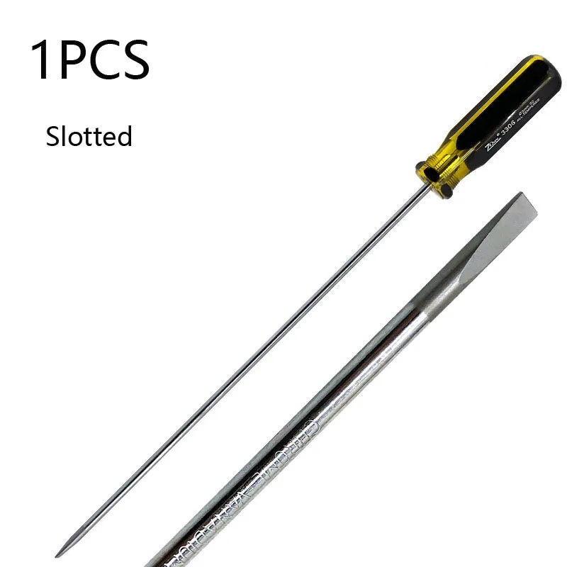 1PCS 400mm Lengthen Screwdriver Set CR-V Magnetic Phillips /Sloted Screw Drive Extra Long Repair Tools 5 mm Round Rod