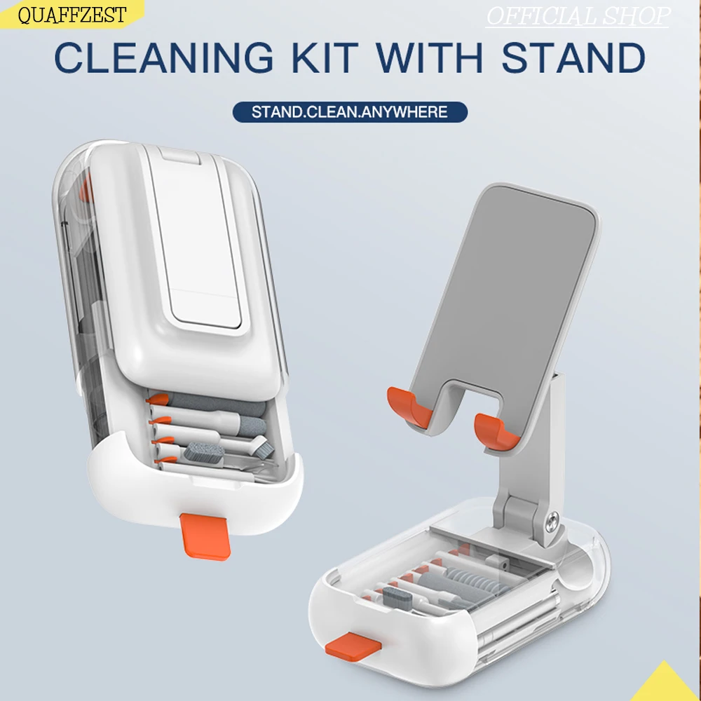 19 in 1 Electronics Cleaning Kit with Foldable Phone Holder Keyboard Cleaner Screen Cleaning Tool Set for Laptop/Camera/Tablet