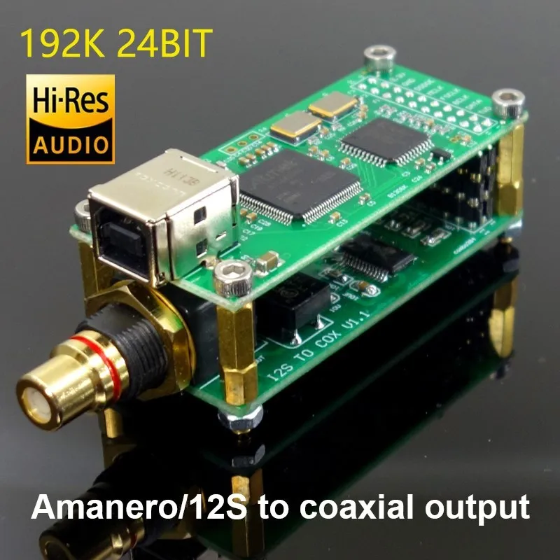 

Weiliang digital audio output board I2S to coaxial SPDIF USB interface can be connected to CS8675 Amanero