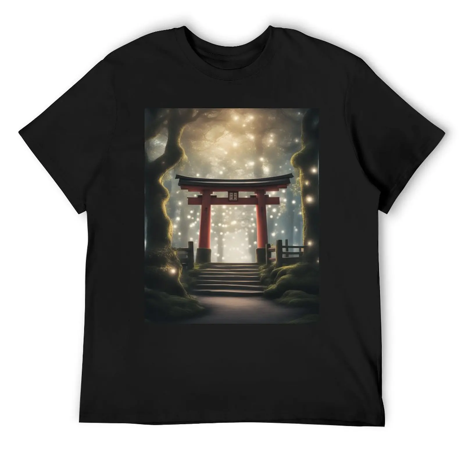 

A Magical Night Under Torii v2 T-Shirt anime stuff cheap stuff shirts graphic customs black t shirts for men