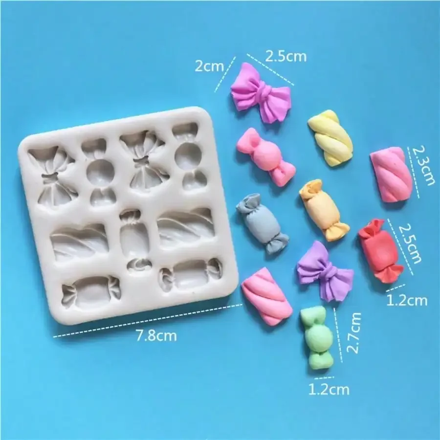 1-2 Pcs Bow Silicone Fondant Molds Candy Chocolate Cake Decorating Molds for Cake Decoration Cupcake Topper Chocolate Candy