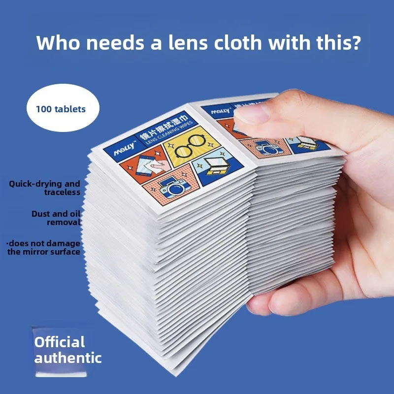 Lens Wipes for Eyeglasses Gentle and Portable Pre-moistened Individually Wrapped Wipes for Glasses