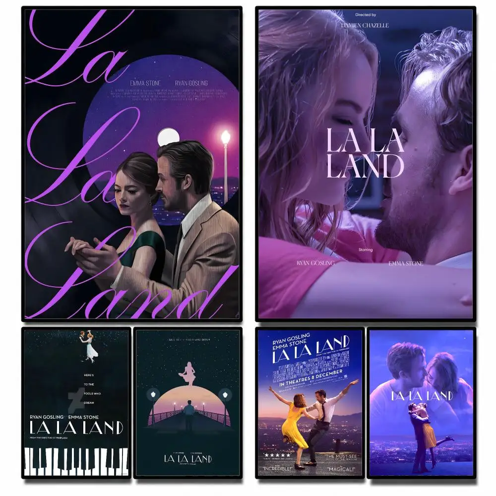 Movie La La Land Poster High-definition poster stickers, suitable for bedroom, living room, home decoration