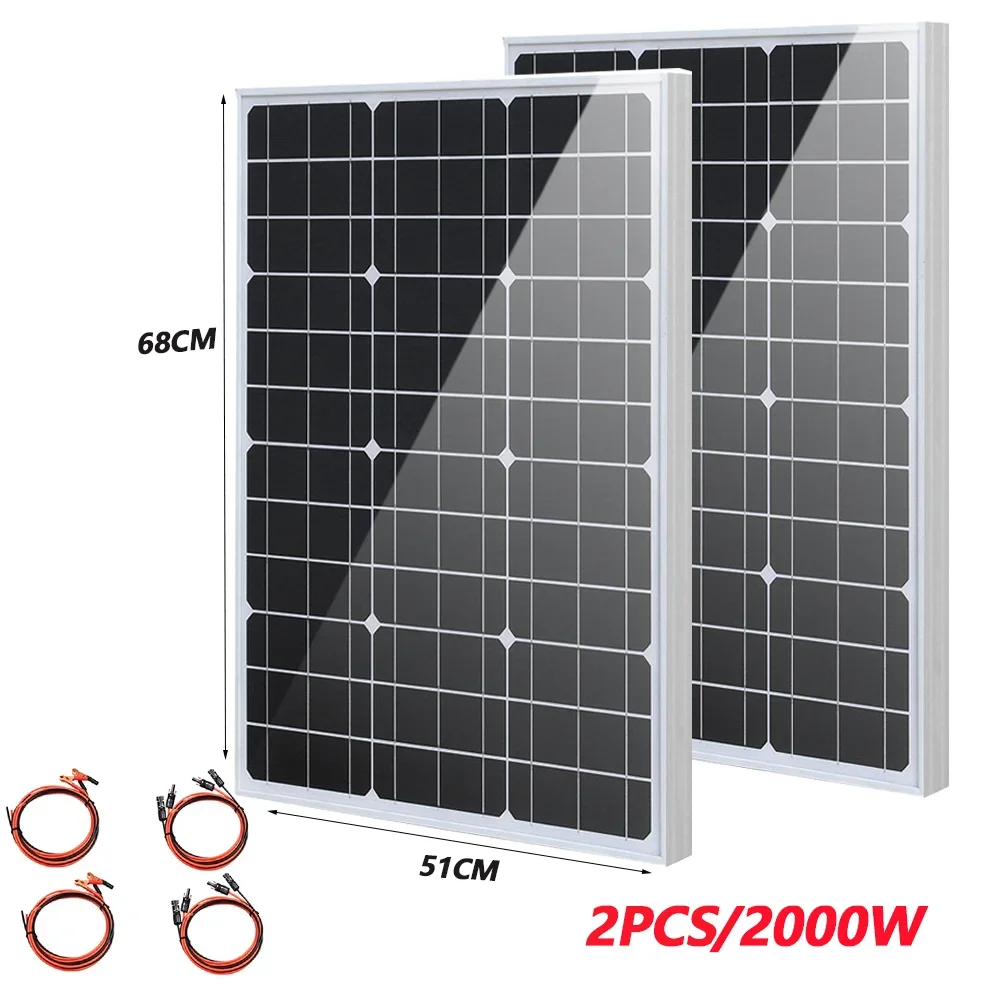 3000W 2000W 1000W Zonnepaneel 18V Hoge Efficiëntie Draagbare Powerbank Flexibel Opladen Buiten Zonnecellen Voor Thuis/Camping