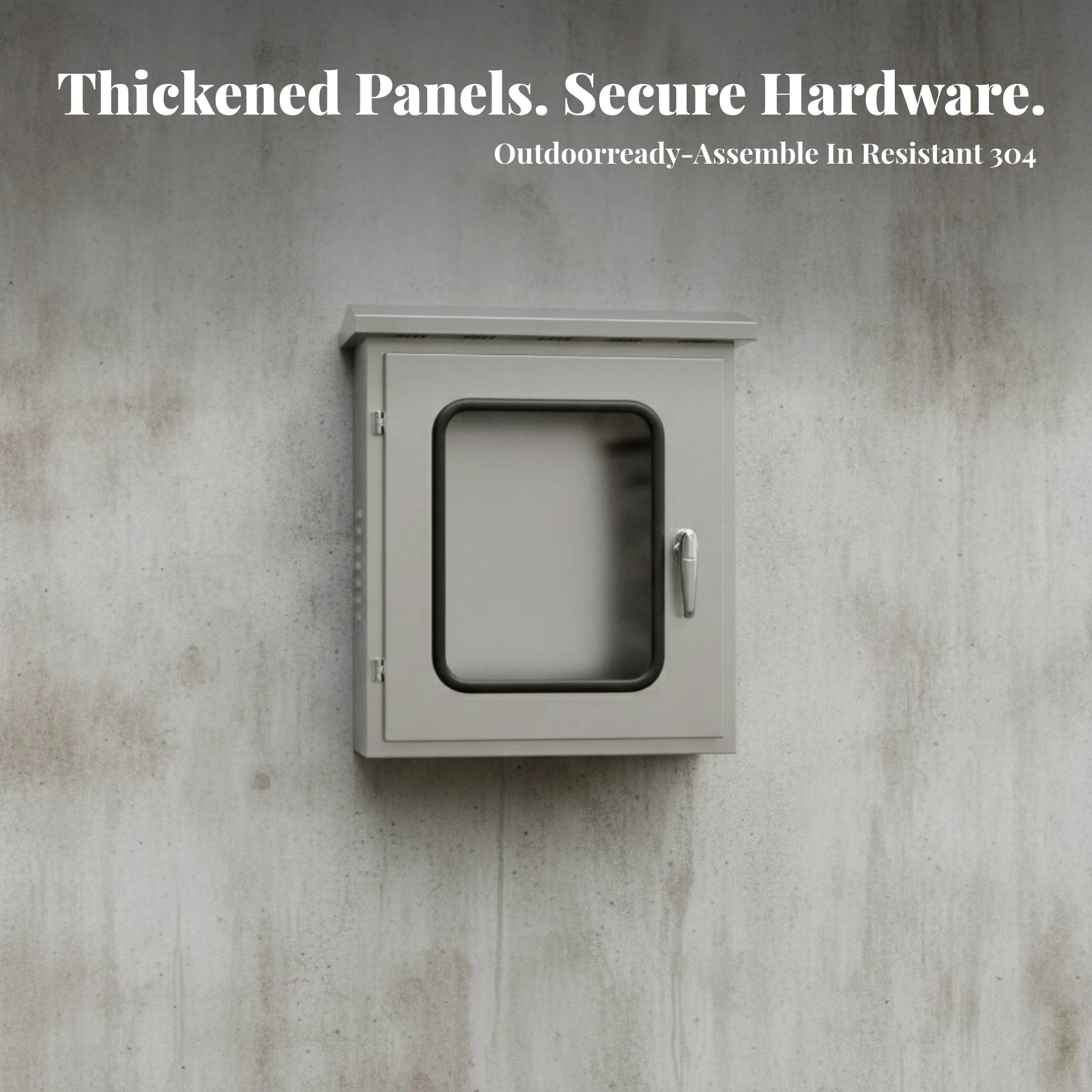 Control Box Lockable Single-Door Outdoor Distribution Cabinet Weatherproof Electrical Control Enclosure Rust-Resistant - view 6