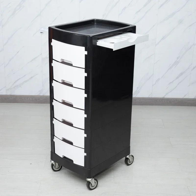 Organized Beauty Multistorey Barber Shop Cart Hot Dye Organizer Beauty Salon Tools Storage Cabinet Streamlined Design