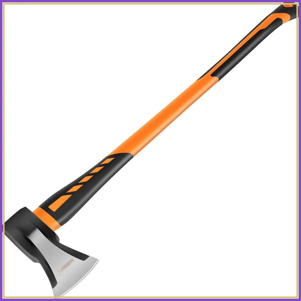

6.8 lb Chopping Axe, 36-in Fiberglass Handle, Camp Hatchet for Splitting Kindling and Chopping Branches