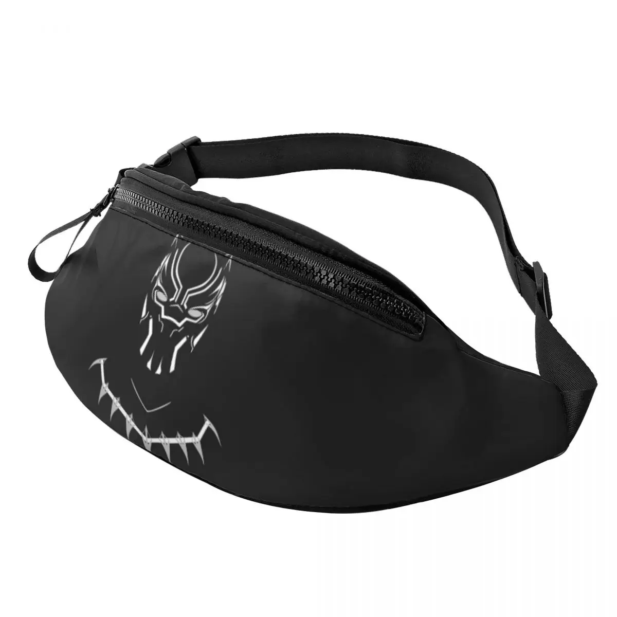 Custom Fashion Comics Black Panther Fanny Pack for Traveling Men Women Crossbody Waist Bag Phone Money Pouch