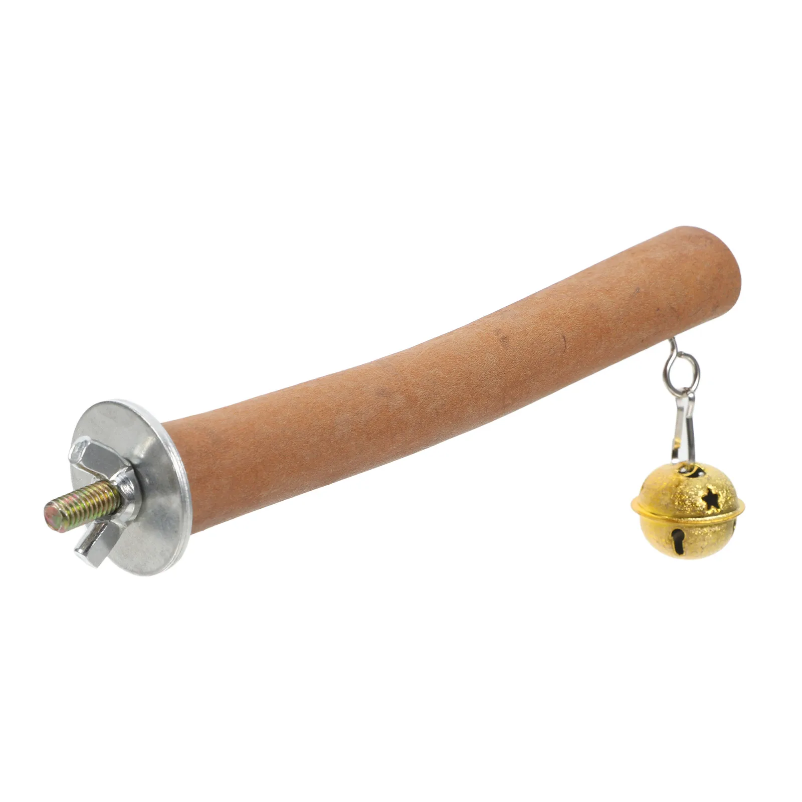 

Multifunctional Parrot Perch Stand Pole 15Cm Wood Branch Cage Accessory For Budgies Cockatiels Lovebirds Tiger Skin Design