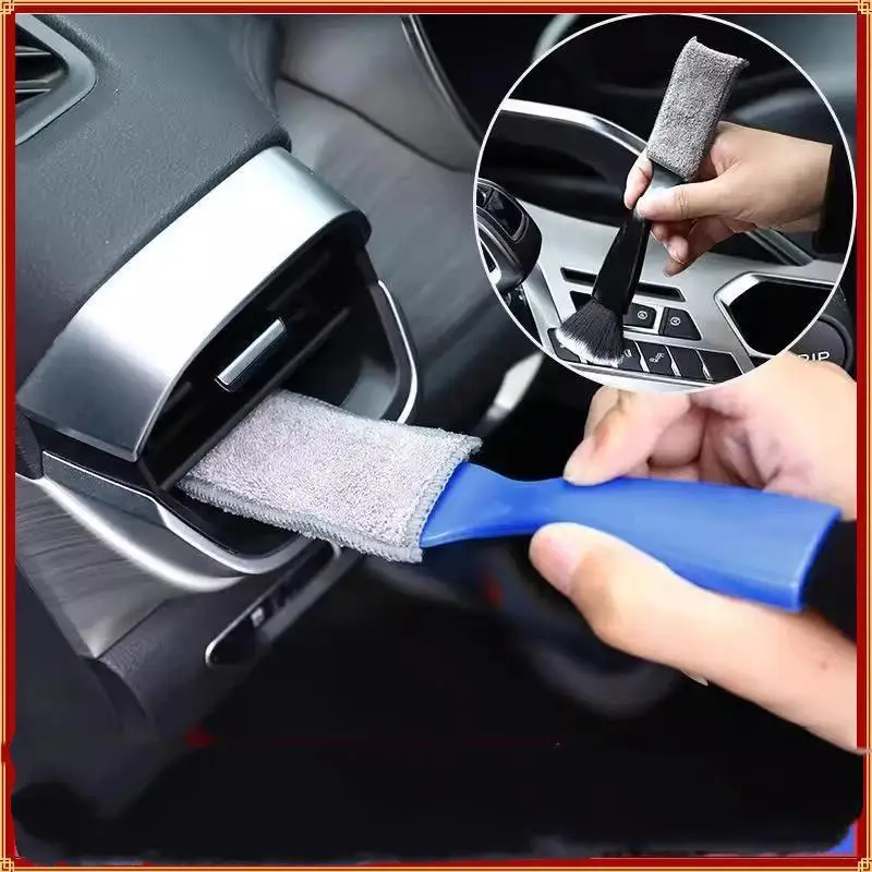 1Pc Double Head Guitar Cleaning Brush String Fingerboard Dust Removal Brush Musical Instrument Care Accessory