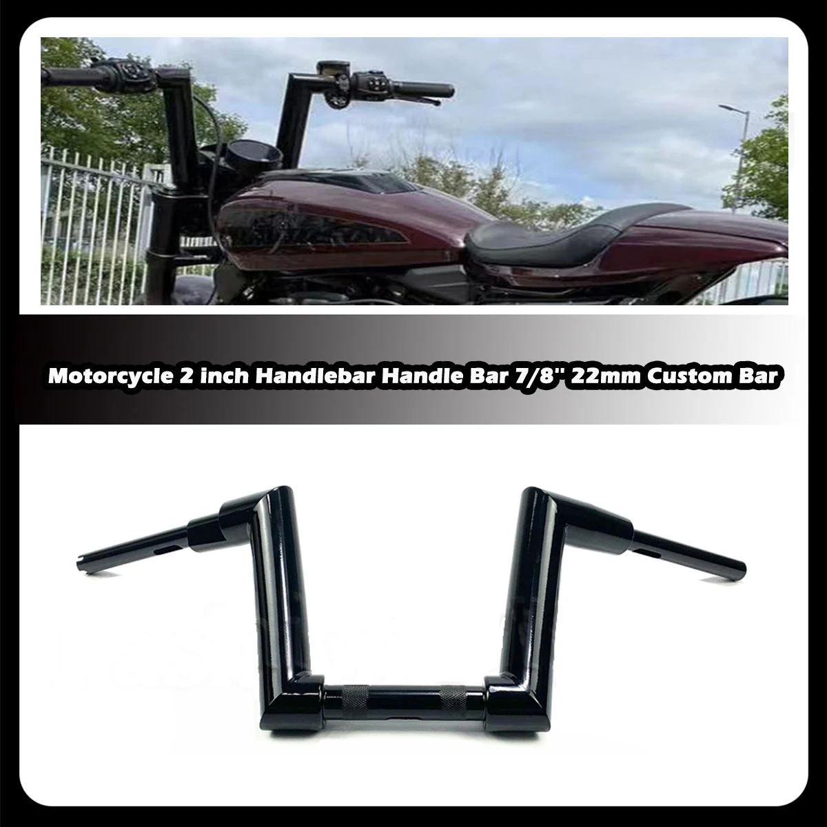

ZDQ мотоциклетный 2-дюймовый руль 7/8 дюйма 22 мм на заказ для Harley Sportster S 1250 RH1250S Nightster 975 2021-2023