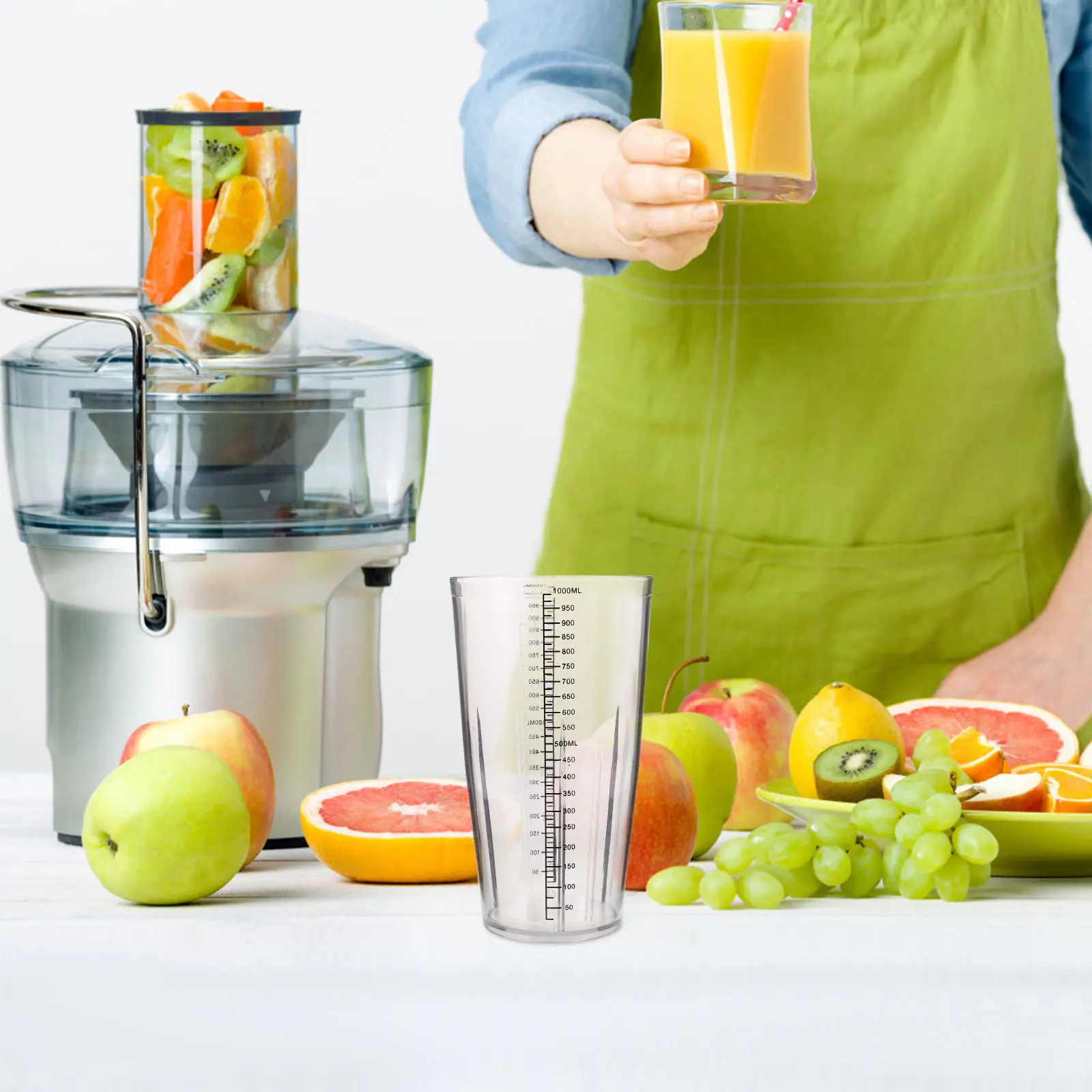 Graduated Mixing Cup 1000Ml Clear Scale Measuring Blender Replacement Parts for Family Use Tea Shop Blender Supplies