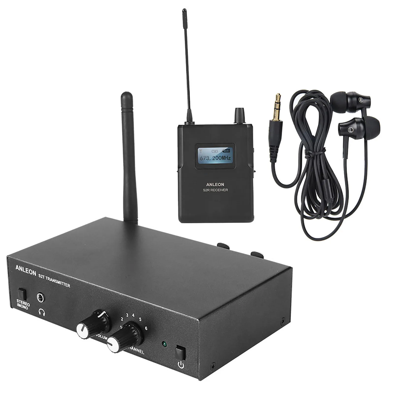 Nieuwe S2 Stereo Draadloos In Ear Monitor Systeem Podium Monitoring 561-568Mhz/526-535Mhz Professionele ontvangers zender