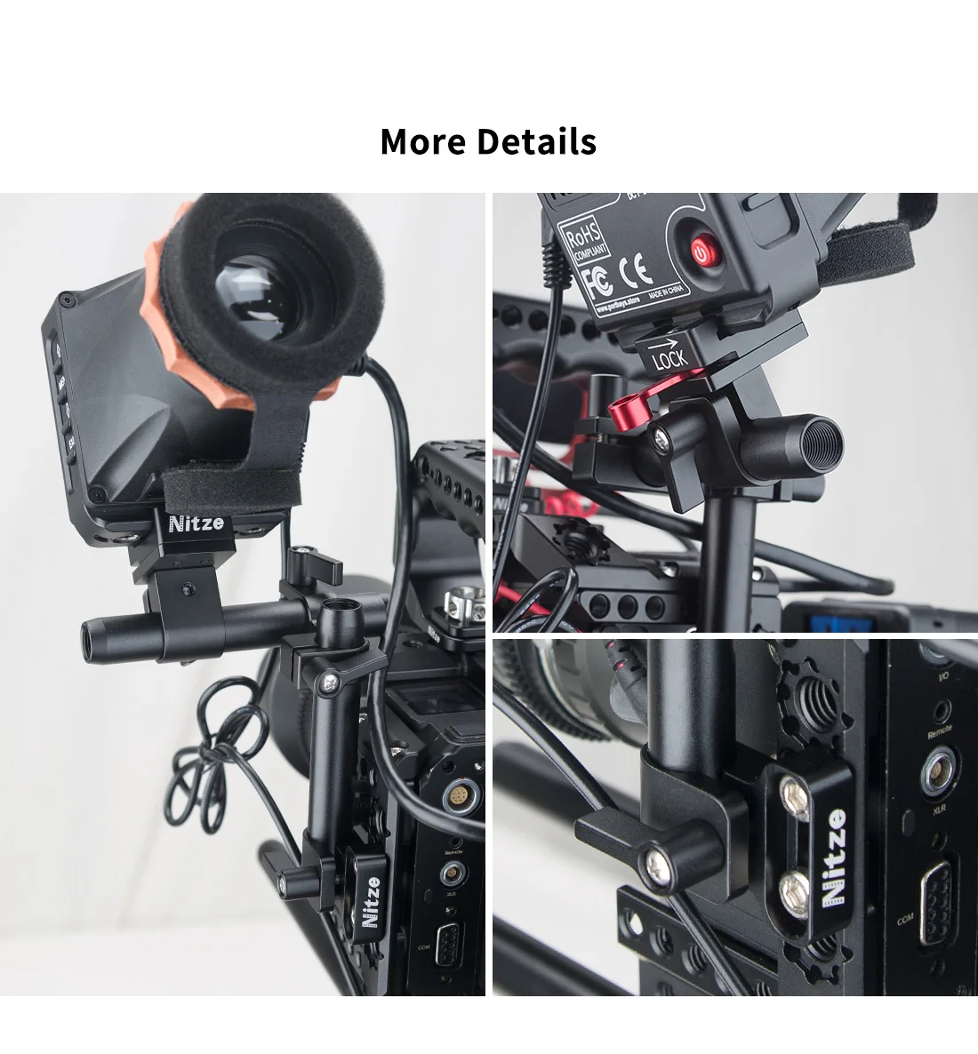 Imagem -03 - Suporte Nitze Evf com Braçadeira qr Nato para Teclas Leye Hastes 15 mm