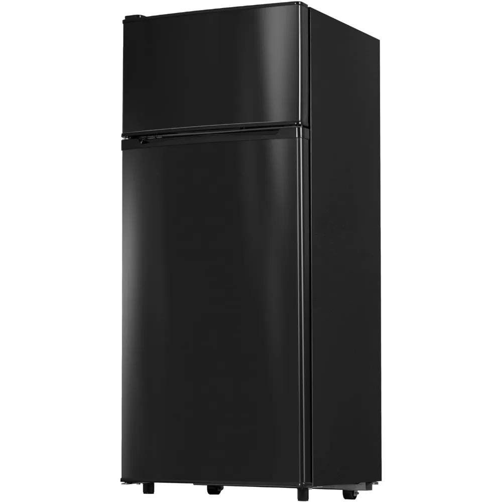 

4.5 Cu.Ft Mini Fridge with Freezer, Small Fridge with 2 Doors, Mini Refrigerator with Adjustable Shelves (Black)