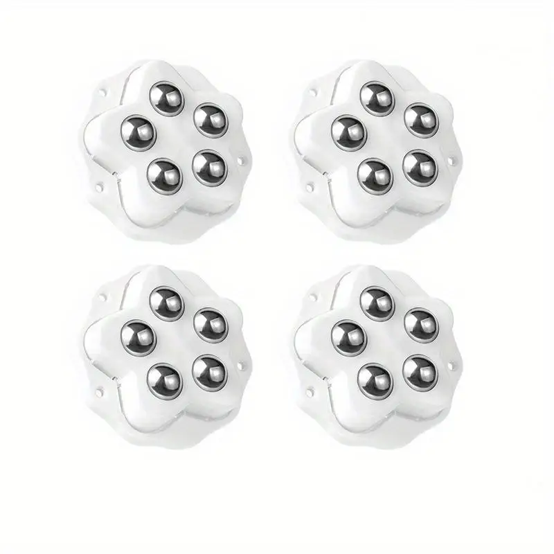 4Pcs Mobile Push Furniture Wheels Adhesive Universal Casters Coffee Table No Drill Holes Universal Wheels