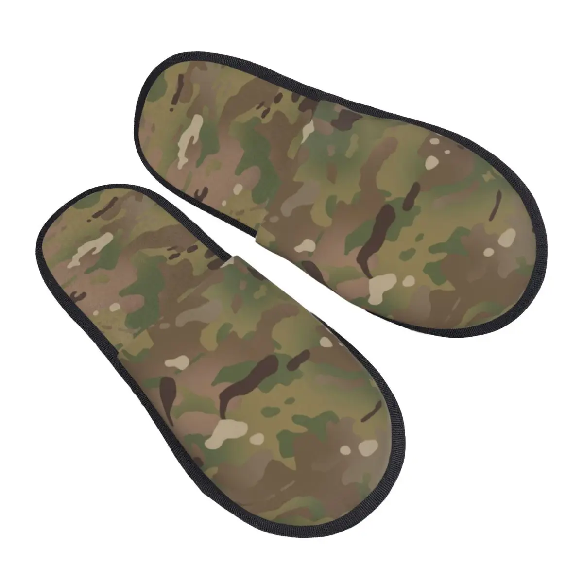 

Custom Camouflage Pattern Soft Memory Foam House Slippers Women Camo Cozy Warm Anti-skid Sole Slippe