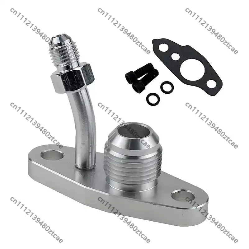 Automobile Turbo Lubrication Spare Parts Turbo Oil Inlet & Return Conversion Adapter Flange Joint Assembly