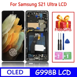 Pantalla OLED S21Ultra de 6,8 pulgadas para Samsung S21 Ultra 5G G998U G998B, piezas de reparación de digitalizador con pantalla táctil LCD