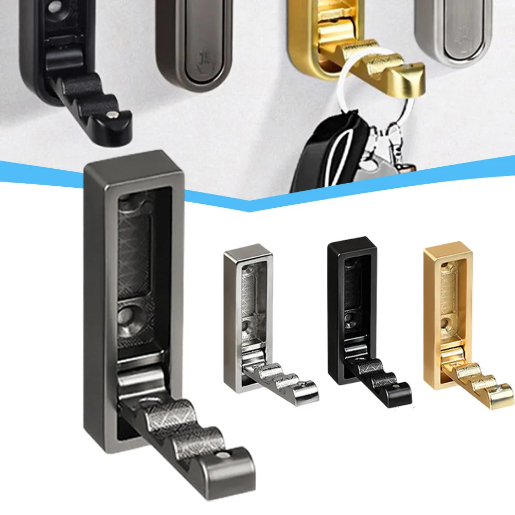 Foldable Clothes Hook Alloy Hook Easy Installation Bathroom And Kitchen Hook For Organization Wavy Pattern Hook