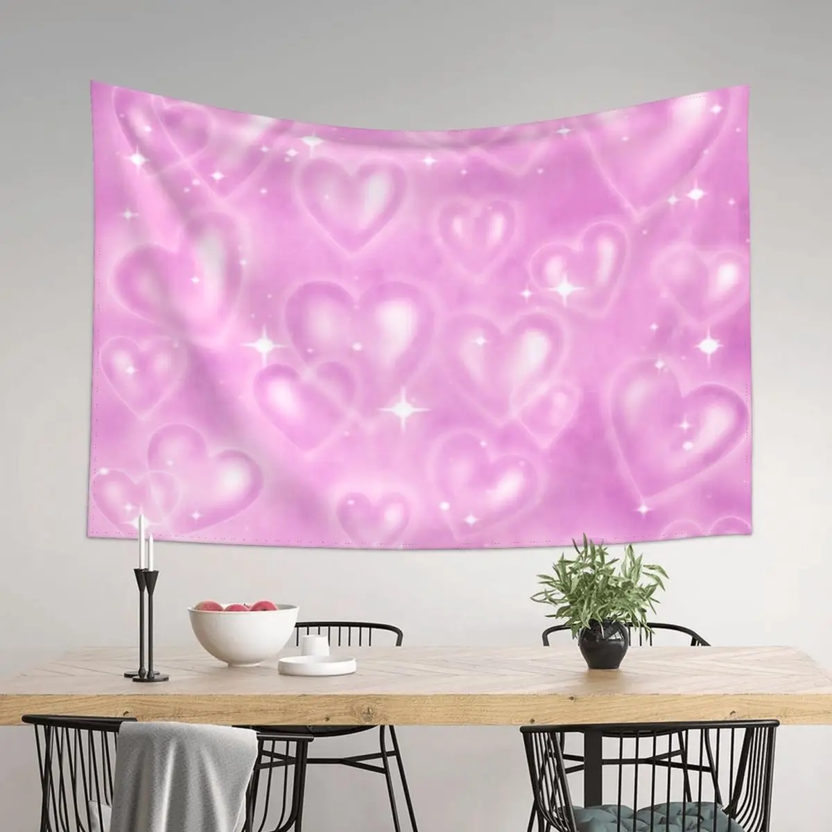 

PINK 90S HEART BACKDROP Tapestry Room Decorations Aesthetics Kawaii Room Decor Decorative Wall Tapestry