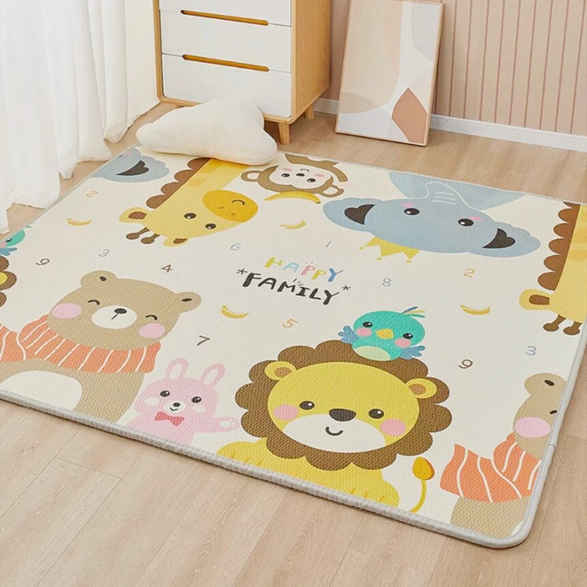 2024 New Large Size Thicken Baby Crawling Play Mats Folding Mat Carpet Play Mat for Children's Safety Rug Toys Gift Have Creases