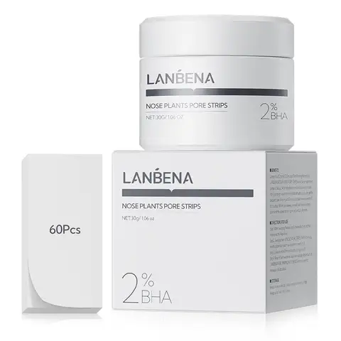 LANBENA New Nose Plant Pore Strips 2.0 Upgraded Blackhead Removal Mask Cream Deep Cleansing Facial Pores 2% BHA Cleaning Easier