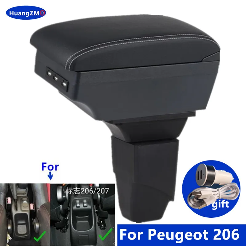 Für Peugeot 206 Armlehne box Für Peugeot 206 207 CC Cabrio Auto Armlehne Lagerung Box Innen Gewidmet Retrofit Auto Zubehör