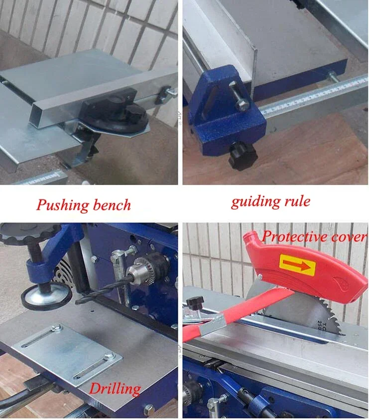 3 in 1 Multi-function Table Saw Woodworking Planer Machinery Planer 1500W Electric Drill Bench Woodworking Saw Machine MB292