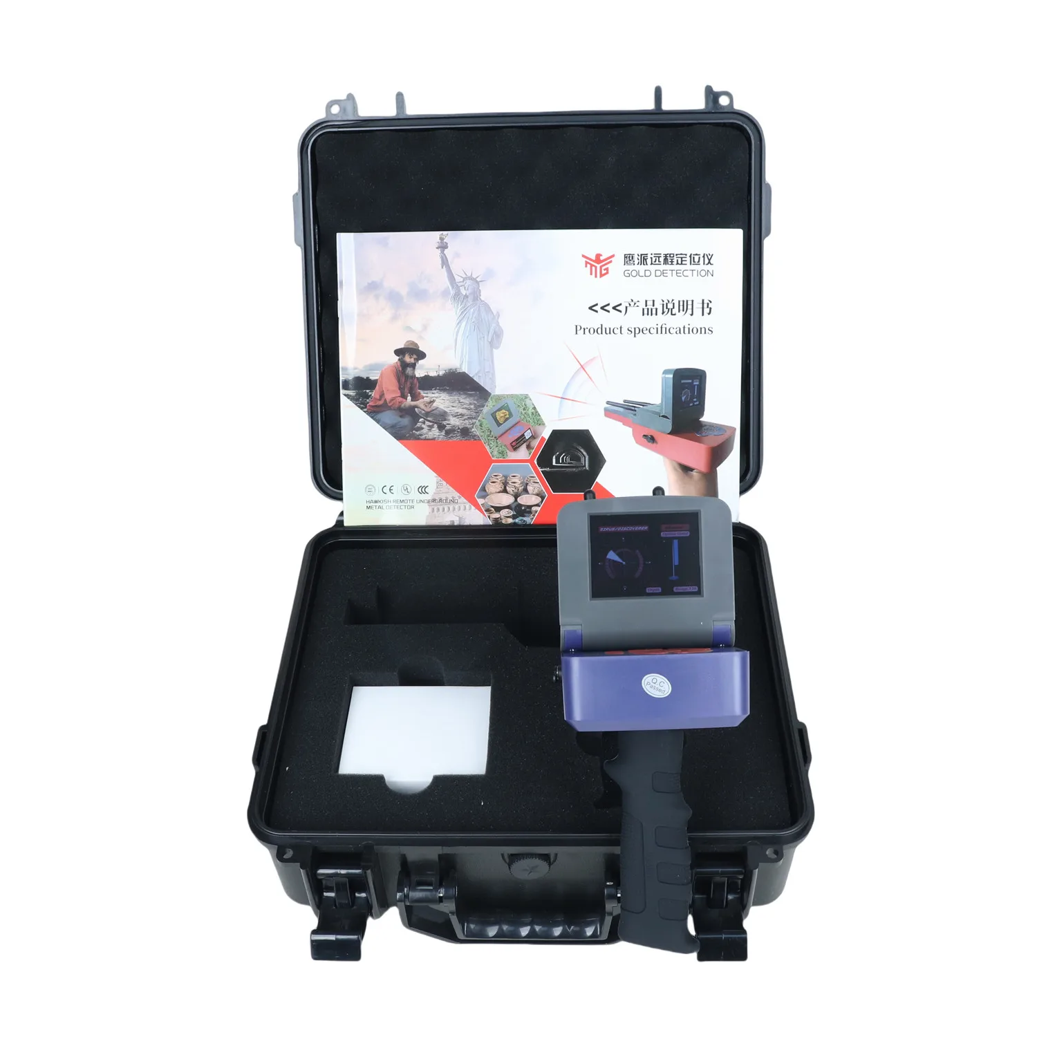 Detector de metais subterrâneo de longo alcance, scanner localizador de profundidade de 30 metros com display de digitalização de radar para cavidade de cobre, prata e ouro