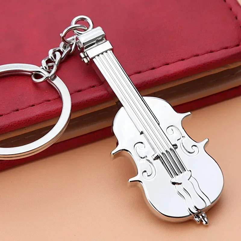 Creative Violin Keychain Classic Musical Instrument Model Pendant Music Lovers Small Gifts