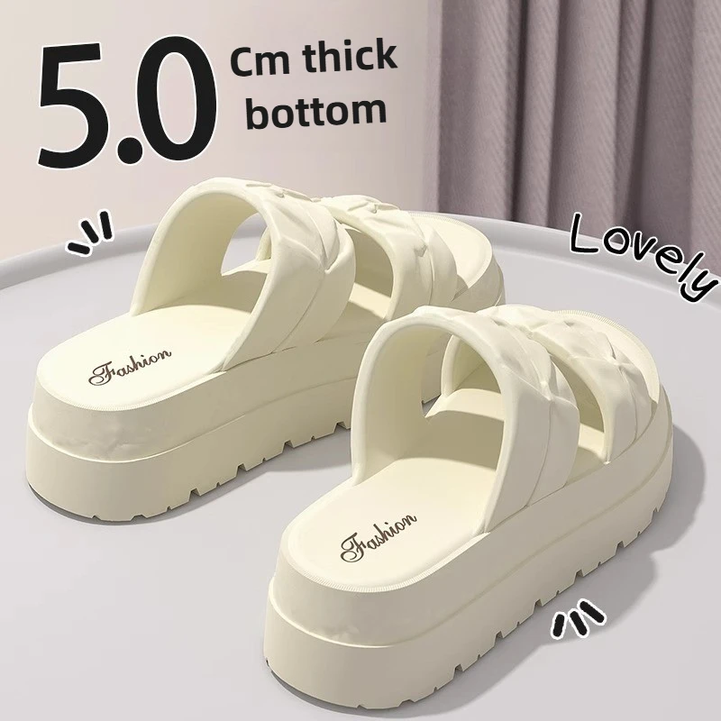 

Summer women's thick-soled heightening slippers fashionable and lightweight beach sandals, new EVA soft-soled fashion shoes
