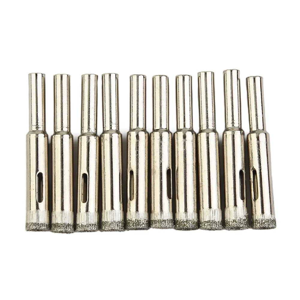

Set Hole Opener Diamond Drill Bit Drilling Glass Marble Saw 8mm Cutter Silver Supplies Tile Tools Workshop 10pcs Useful