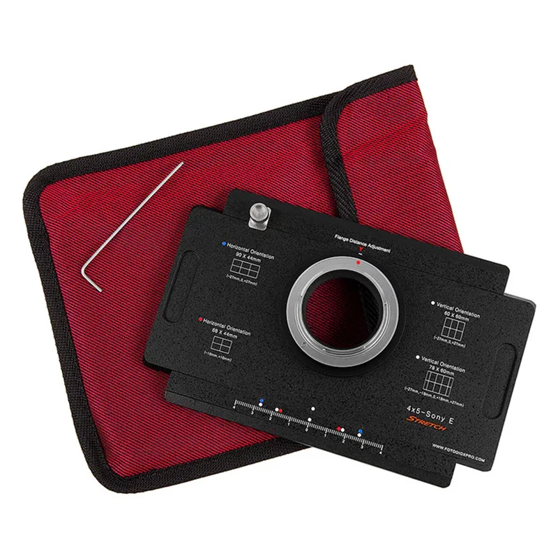 Fotodiox 4x5 تنسيق كبير الربط/الغرز لوح مهايئ ل Graflex Graphic 45 جبل إلى كاميرا Sony E A7IV/A7RV/A1/A7CR/A1II/R4