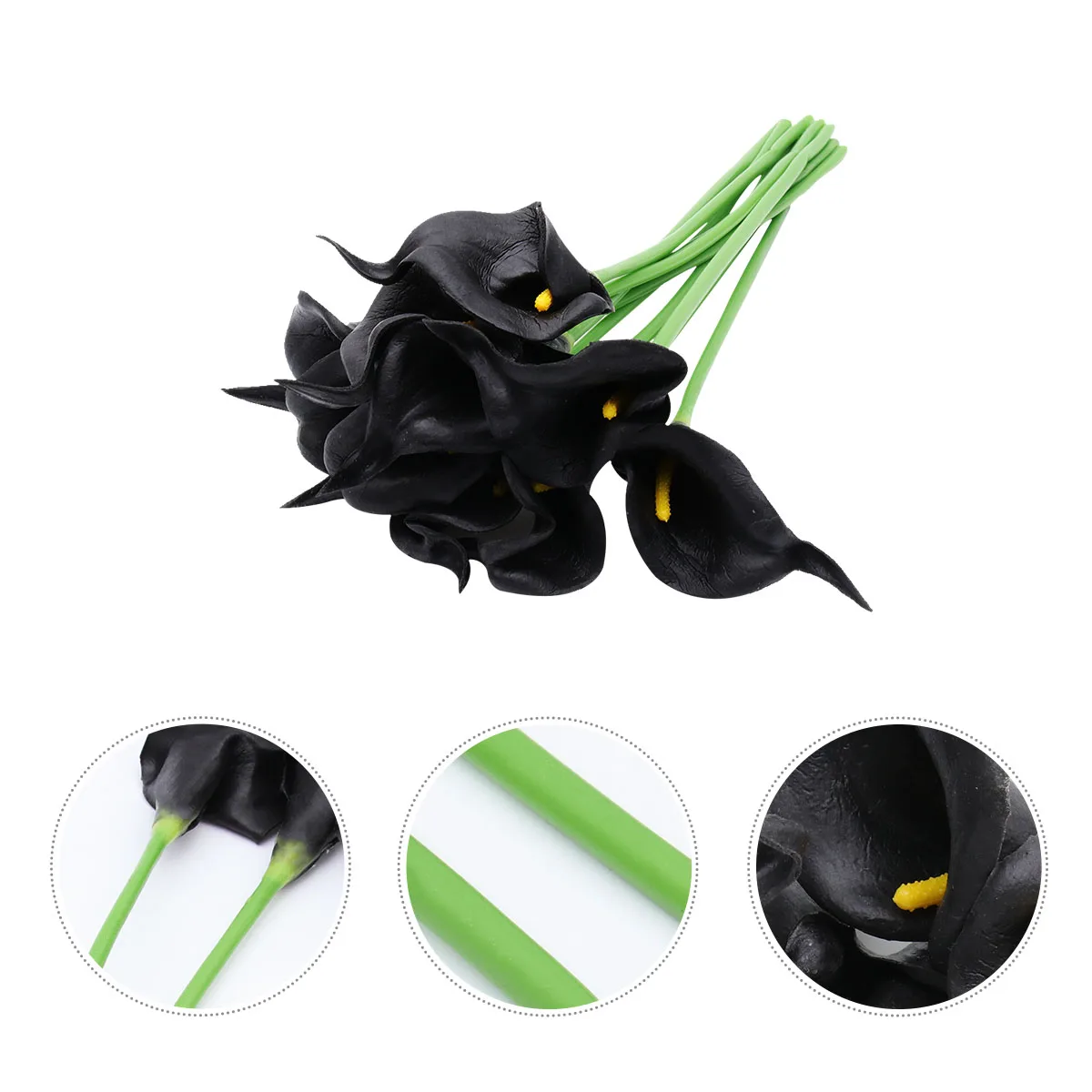 

10 Pcs Artificial Flower Wedding Flowers Indoor Craft Fake Realistic Bouquet Pu