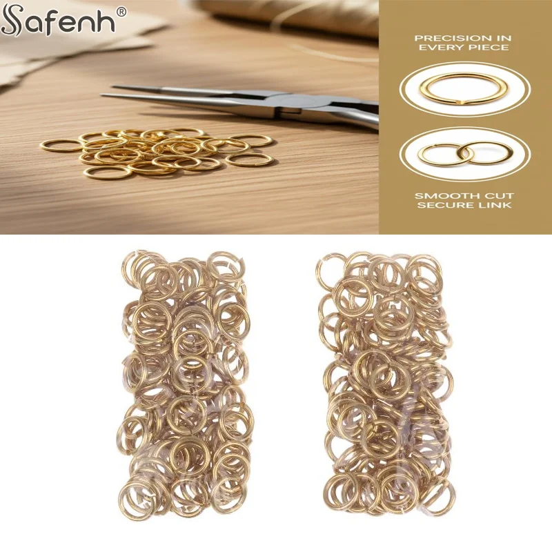 

100 шт. ​ 200 шт. латунных золотых соединительных колец 10 мм для изготовления ювелирных изделий, поделок своими руками, брелоков, подвесок