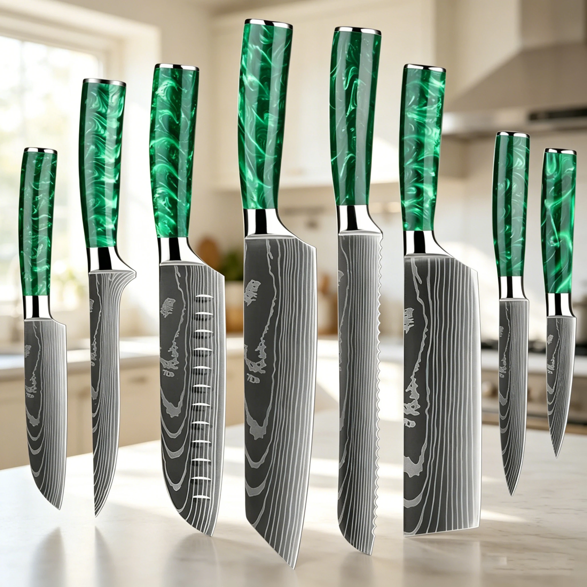 XITUO Chef Knives Set 1-8Piece, Kitchen Knife for Daily Use,High Carbon Steel Culinary Knives Blade Length From 3.5