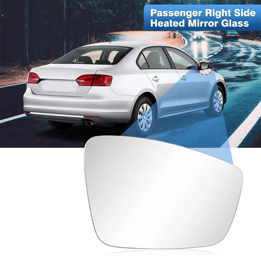 

Mirror Glass Passenger Left/Right Side for 2011-19 Volkswagen VW Passat Jetta Beetle